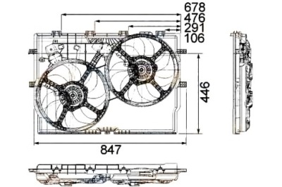 Hella вентилятор радіатора з корпус fiat ducato фото №1