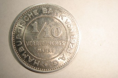 Hamburg - 1/10 marki 1923 - notgeld