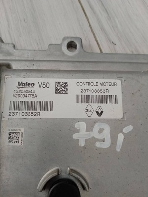 Бортовий комп'ютер блок керування двигуна 237103352r renault фото №1