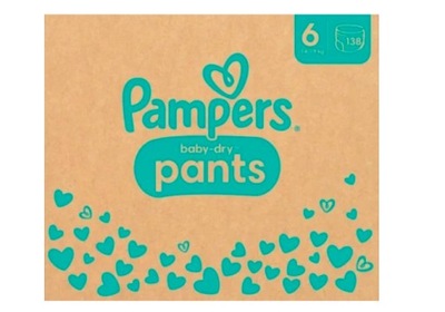 Pampers Baby Dry 6 pieluchomajtki 138 szt.