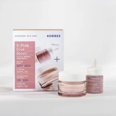 KORRES WILD ROSE APOTHECARY DZIKA RÓŻA KREM NA DZIEŃ C NORMALNA + SERUM