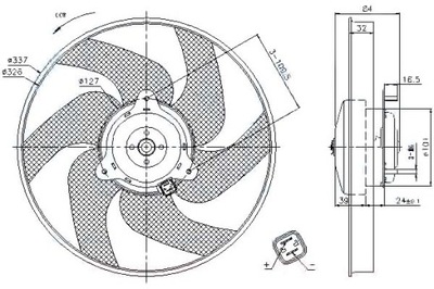 Nissens 85666 вентилятор, охлаждение двигателя фото №1