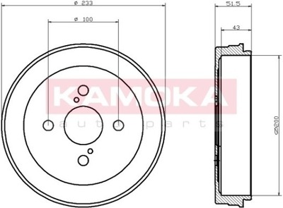 БАРАБАН ГАЛЬМІВНИЙ TOYOTA YARIS 99-03 (-ABS)