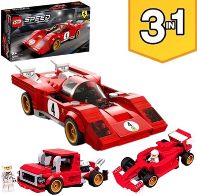 LEGO 76906 FERRARI SAMOCHÓD AUTO ZABAWKA POJAZD ZABAWKA DLA CHŁOPCA PREZENT