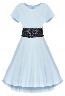Sukienka dla dziewczynki na wesele sukienka wizytowa błękitna 158