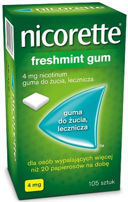 Nicorette Freshmint Gum 4 mg 105 sztuk