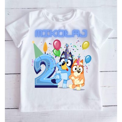 Tshirt Koszulka urodzinowa Bluey 2 lata
