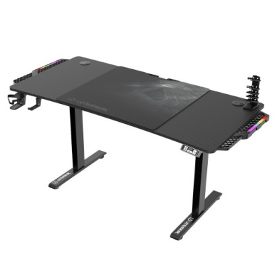 Biurko Gamingowe Ultradesk LEVEL V2 LED RGB Elektryczna Regulacja Czarne