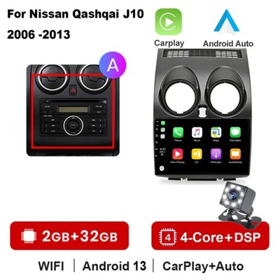 RADIO DE AUTOMÓVIL CON NAVEGACIÓN GPS PARA NISSAN QASHQAI J10 2006 2007 2008-2013 CARPLAY  