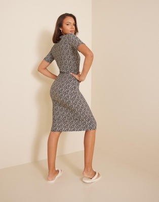 Z3B314 JDY WZORZYSTA DOPASOWANA SUKIENKA 36 S