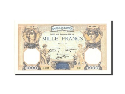 Banknot, Francja, 1000 Francs, Cérès et Mercure, 1