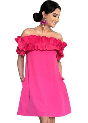 Różowa sukienka hiszpanka Amore Amore By o la la