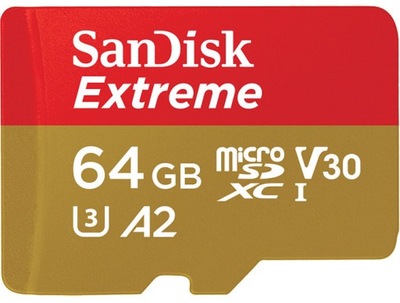 Karta micro SD SANDISK EXTREME 64GB 170/80 V30