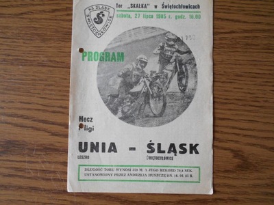 Liga Śląsk Świętochłowice - Unia Leszno 1985