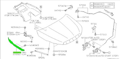 Захист крила pod капот subaru impreza xv 2017- фото №1