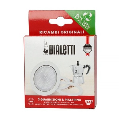 Bialetti uszczelki do kawiarki MOKA 3tz 4tz 3szt