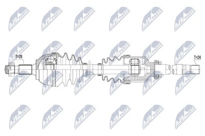 SEMI-EJE DE ACCIONAMIENTO PEUGEOT 407 1.6HDI,1.8,2.0 04-, CIT  