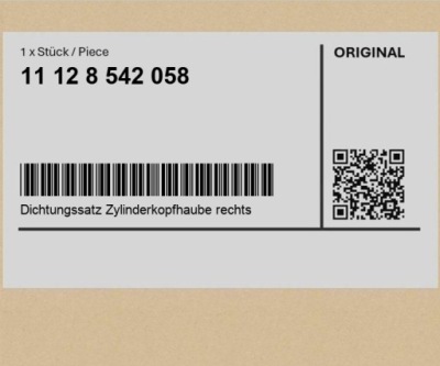 Zest. ущільнювач. кришка. головки двигуна правий bmw k50 r 1200 gs, r 1250 gs k52 фото №1