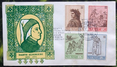 WATYKAN - 1965 - DANTE ALIGHIERI - KOPERTA FDC