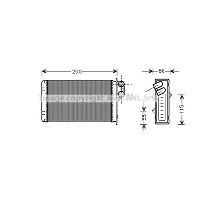 WYMIENNIK CIEPLA, CALEFACCIÓN INTERIOR AVA QUALITY COOLING PE6100  