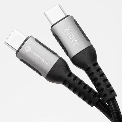 Kabel USB-C do USB-C 240W 1,2m Nylon QC 4.0 PD SUPERVOOC