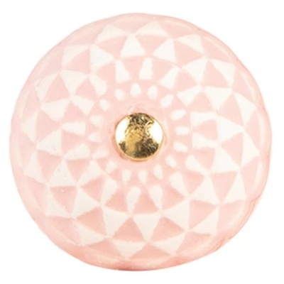 Ceramiczna Gałka Meblowa Różowa Clayre & Eef
