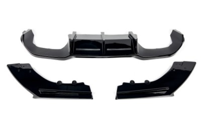 Диффузор спойлер задняя bmw m2 f87 чёрный блеск фото №1