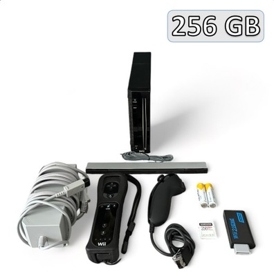 Nintendo Wii [MOD 2024] 256 GB, Ponad 80 gier! | Czarna