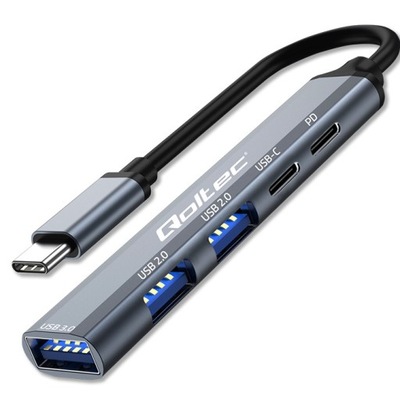 Qoltec USB-C USB-C PD, USB-C, USB 3.0/2.0