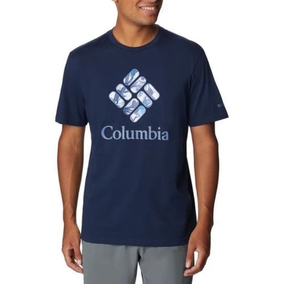 Koszulka trekkingowa męska Columbia granatowa S