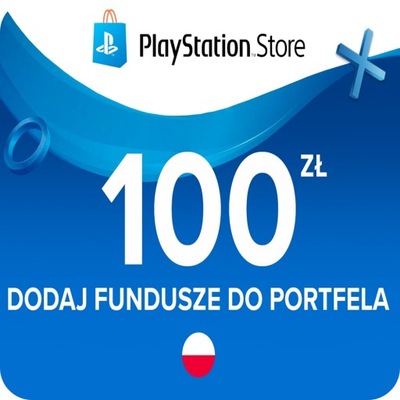 PLAYSTATION STORE 100 PLN ZŁ PSN KOD KLUCZ SONY NETWORK DOŁADOWANIE PS4 PS5