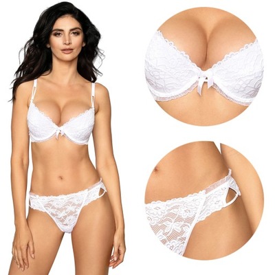 CARMEN Komplet push-up ze stringami *70B* BIEL