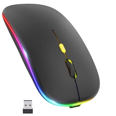 MYSZ BEZPRZEWODOWA PODŚWIETLANA MYSZKA DO LAPTOPA KOMPUTERA BIURA LED BT
