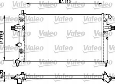 VALEO 732549 РАДИАТОР, СИСТЕМА ОХЛАЖДЕНИЯ ДВИГАТЕЛЯ