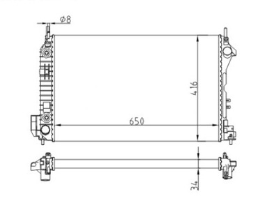 CHLODNICA, SYSTEM COOLING ENGINE HART 602 771  