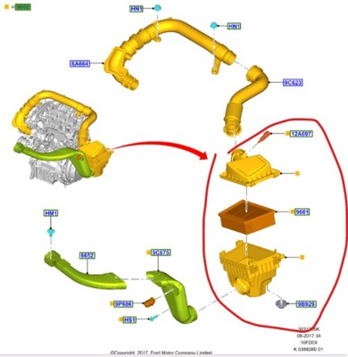 Фильтр воздуха kompletny ford ecosport mk2 1.0 eb фото №1