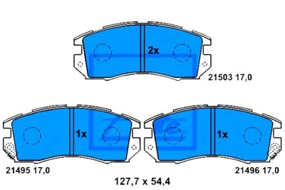 Ate 13.0460-5978.2 набор тормозных колодок тормозных, тормоза дисковые фото №1
