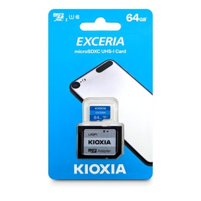 Karta microSD HC 64GB C10 U3 KIOXIA 100 MB/s