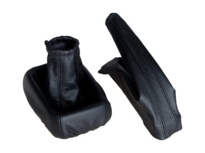 Opel astra f чехол переключения передач + тормоз кожа фото №1