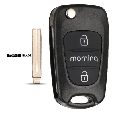 Flip Remote Car Key Shell For Hyundai I20 I30 IX35 Accent Kia K2 K3 ~25826