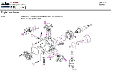 BOSCH BOSCH ZEST. NAPR. DE BOMBA F01M102390  