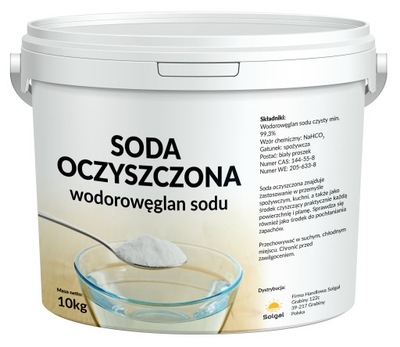 SODA OCZYSZCZONA Spożywcza Wodorowęglan Sodu 10kg