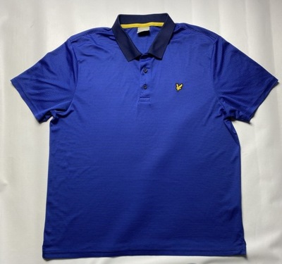 Lyle & Scott Vintage ORYGINAL GRANATOWE POLO W PASKI XXL