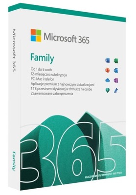 Microsoft Office 365 Family 6 użytkowników 1 rok Win/Mac PL