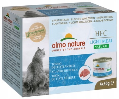 Almo Nature Light Meal tuńczyk dla kota 4 x 50g