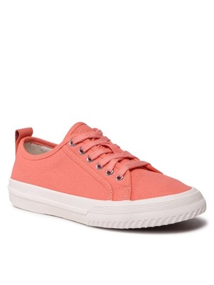 CLARKS Tenisówki Roxby Lace 261649844 Coral Canvas