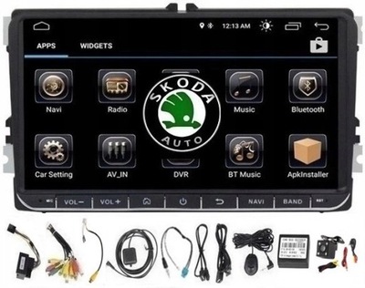 NAWIGACJA 2DIN RADIO 9" SKODA OCTAVIA II 2004 - 2013 ANDROID 15