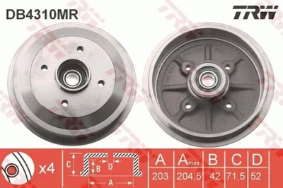 DB4310MR BEBEN BRAKE CITROEN C2 03-  