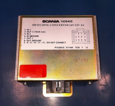 Преобразователь напряжения scania 24/12v 1406408 фото №1