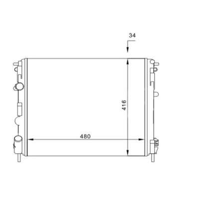 CHLODNICA, SISTEMA DE REFRIGERACIÓN DEL MOTOR HART 603 114  